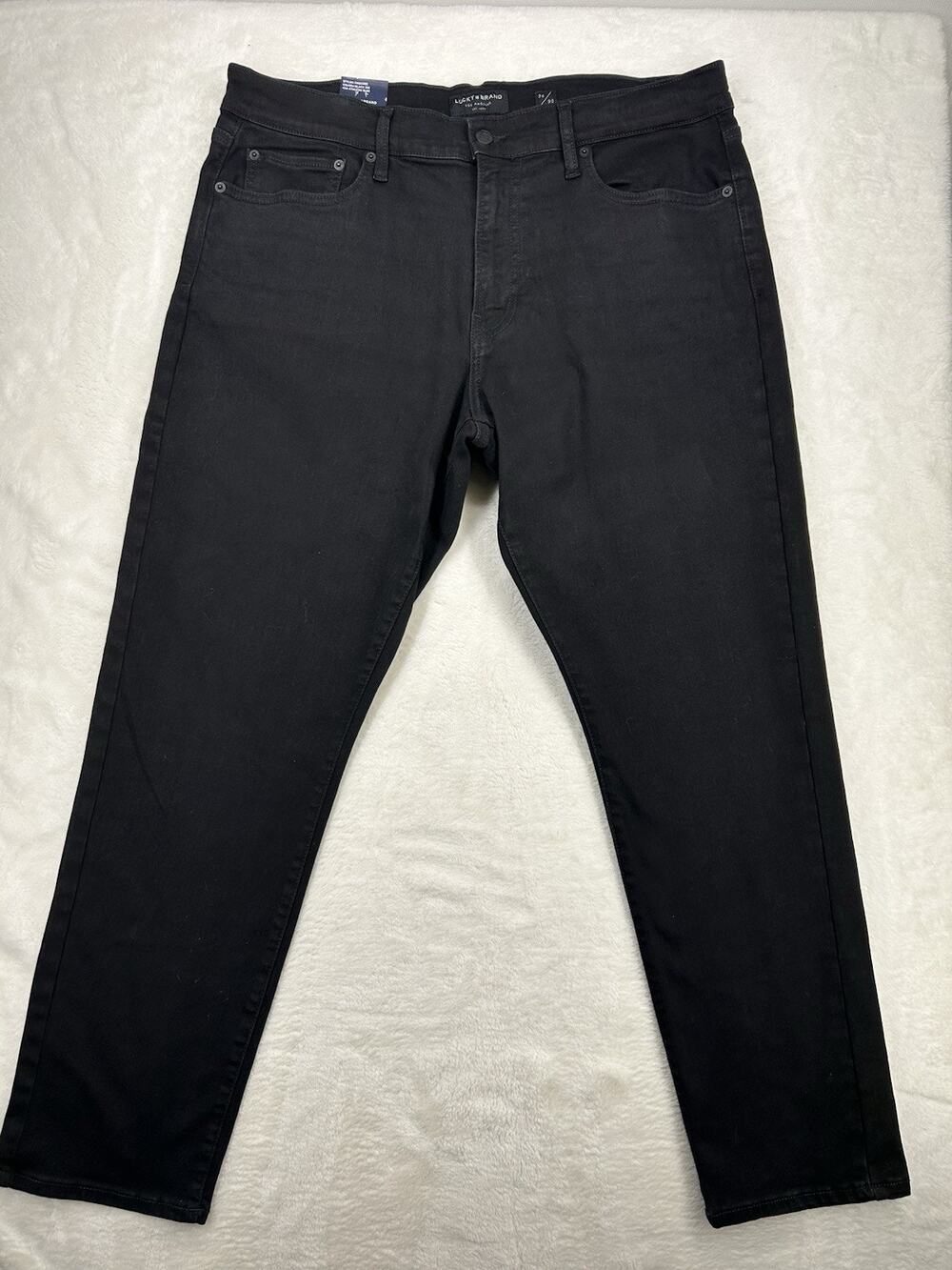NWT Lucky Brand Jeans Mens 36x0 Black Denim 412 Athletic Slim Mid Rise Stretch